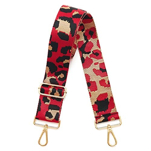 DOAPMLL Adjustable Gold Hardware Canvas Shoulder Strap for Women's Crossbody Purse — Leopard08