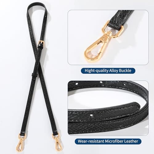 Hamdecro Leather Purse Strap Replacement, Crossbody & Shoulder Straps for Bags, Adjustable