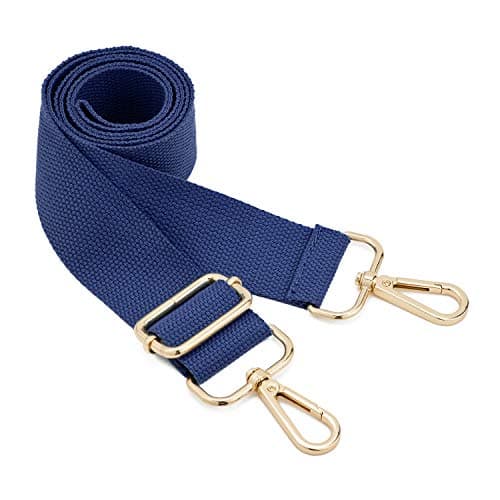 DEVPSISR Wide Shoulder Strap Replacement Adjustable Crossbody Canvas Bag — Blue