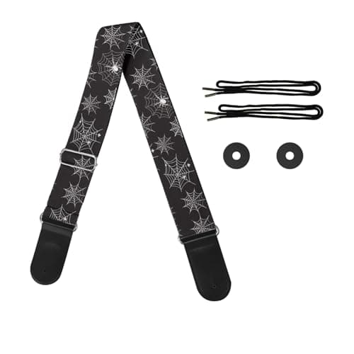 GLENLCWE Adjustable Strap for Acoustic, Electric & Bass Guitars — Spider Web