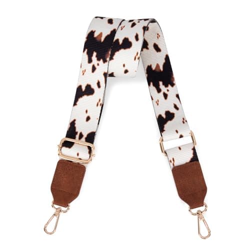 Montana West Crossbody Handbag - Replacement Adjustable Straps — Cow Print Brown