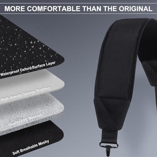 LZFAN Golf Bag Shoulder Strap, Single Padded Adjustable Universal Replacement