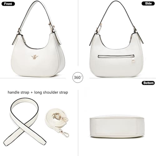 CROJUYI Small Crescent Shoulder Purse for Women