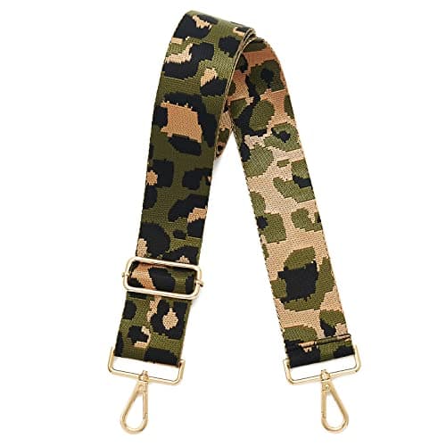 DOAPMLL Adjustable Gold Hardware Canvas Shoulder Strap for Women's Crossbody Purse — Leopard09