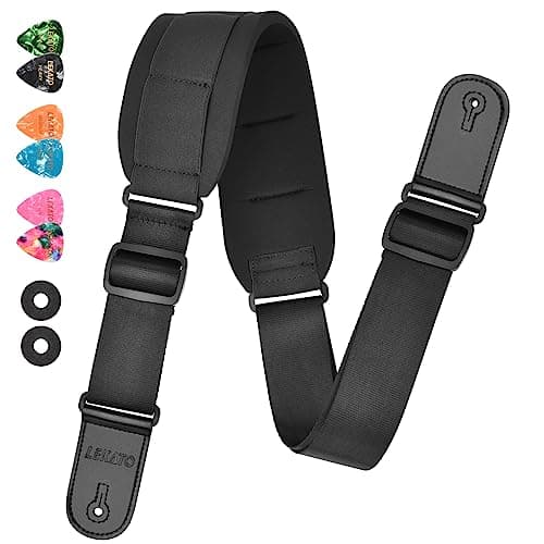LEKATO Electric Guitar Strap with Sponge Pad Adjust 42" to 58"