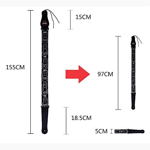Polyester Strap for Acoustic, Electric & Bass Guitars