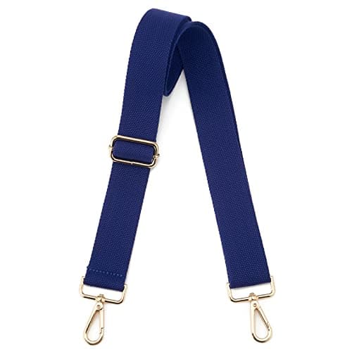 DOAPMLL Adjustable Gold Hardware Canvas Shoulder Strap for Women's Crossbody Purse — Blue