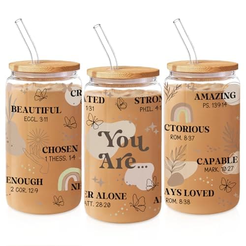 Future Mrs Glass Coffee Cup with Bamboo Lid and Straw - Bridal Shower Gift for Bride-to-be — Christian 2