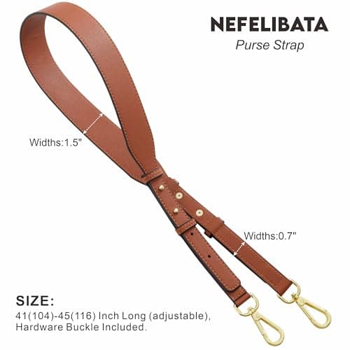 Customizable Leather Crossbody Bag Strap for Handbags and Shoulder Bags