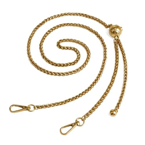 BeautLeGAN Thin Purse Chain Strap - 51 Inch Adjustable Bag Baggage Replacement — Brass