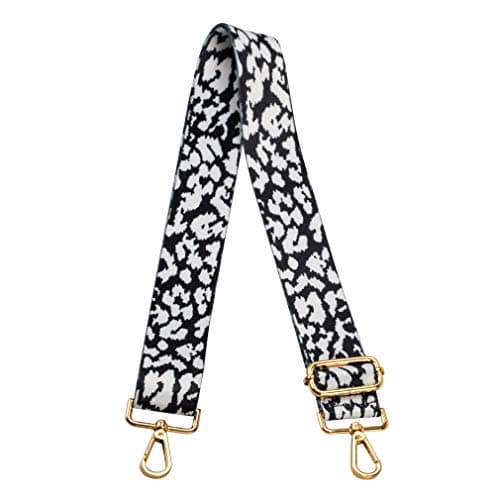 ZANQANO Adjustable Crossbody Strap for Purse and Guitar Multicolor Handbag Straps — White Leopard