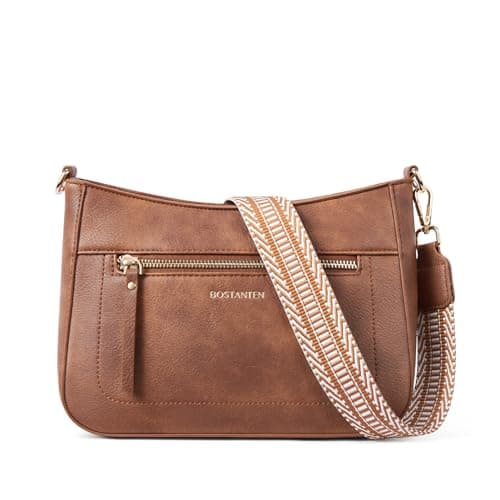 Crossbody Purses for Women Vegan Leather Handbags — A01-brown