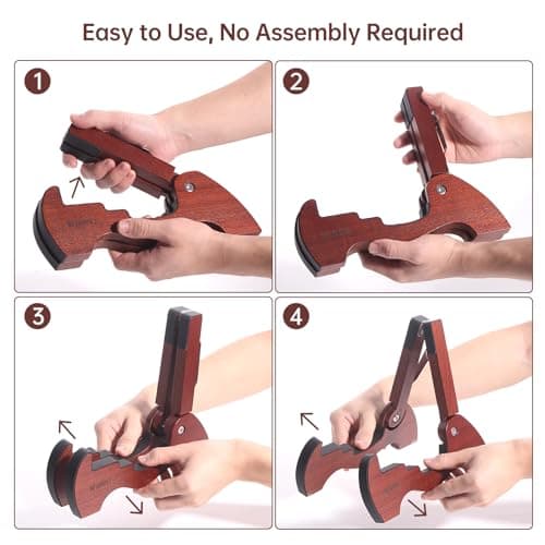 WINGO Portable Wood A-Frame Guitar Stand for Acoustic, Electric & Classical Guitars