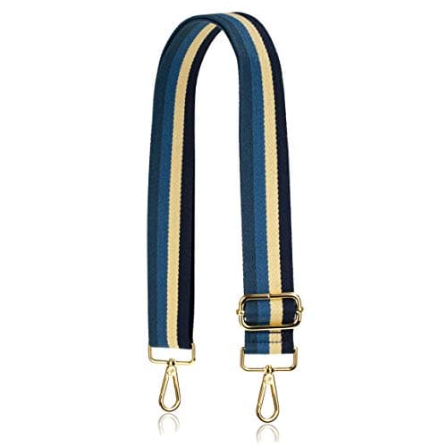 Allzedream Purse Strap Replacement Crossbody Handbag Stripe Wide Adjustable — Blue