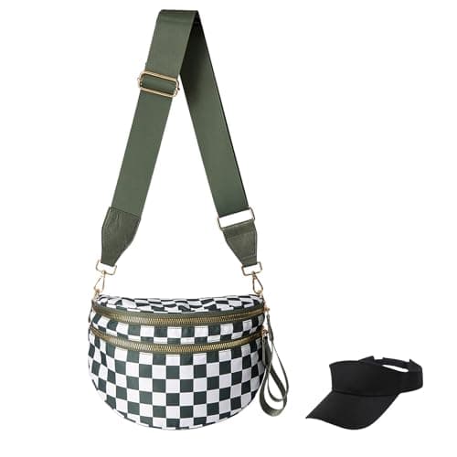 Nuvore Checkered Crossbody Bag, Stylish & Practical for Women — A05