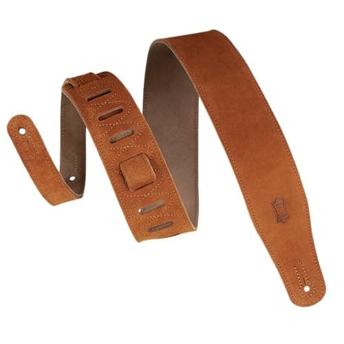 Levy's Simply Suede Series Black Guitar Strap MS26-BLK — Honey