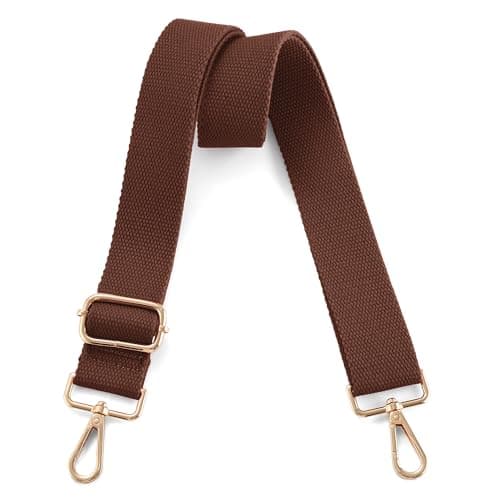 Universal Adjustable Crossbody Shoulder Bag Strap — Gold - Brown