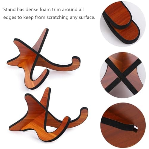 Ohlove Portable Wooden Stand for Violin, Ukulele, Mandolins, and Banjos