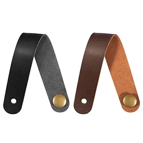 6 Pack Leather Headstock Button for Acoustic Guitar Straps Classic Style