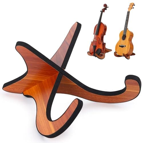 Ohlove Portable Wooden Stand for Violin, Ukulele, Mandolins, and Banjos