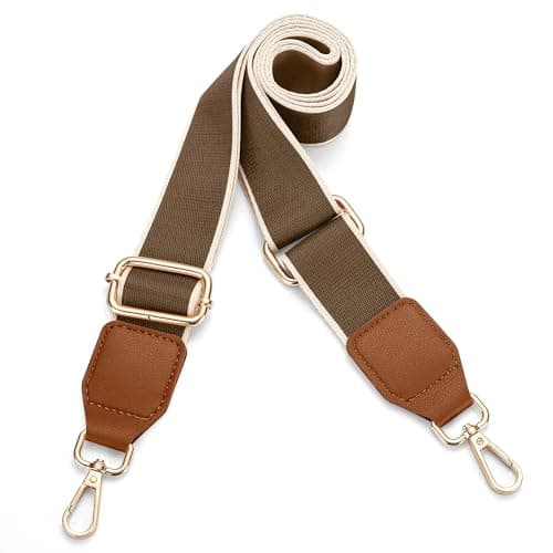 Universal Adjustable Crossbody Purse Strap for Handbags — Gold - Dark Khaki