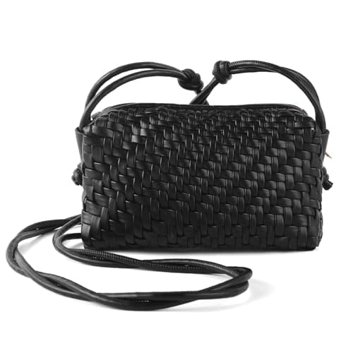 Dabdays Trendy Vegan Leather Crossbody Bag for Women — Black