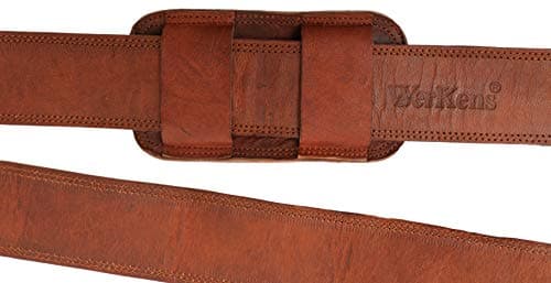 Genuine Leather Brown Padded Guitar Strap - 2 Inch Acoustic/Electric/Bass
