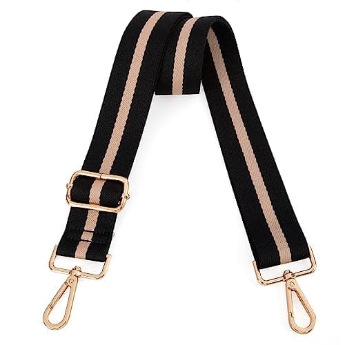 Montana West Crossbody Handbag - Replacement Adjustable Straps — Black White Stripe-1038