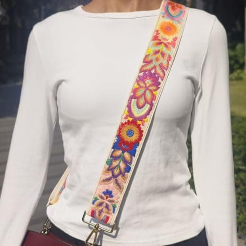 MIRIFRIGE Crochet Flower Purse Strap Shoulder Bag Replacement