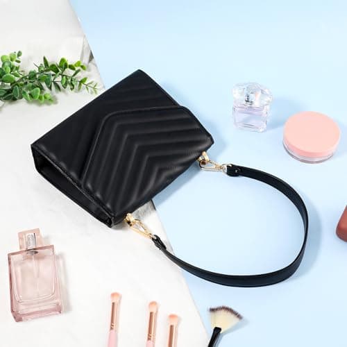 Salbsever Black Leather 19inch Shoulder Strap for Handbags