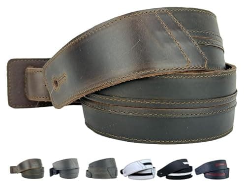 Original Straight Up Full Grain Padded Leather Guitar Strap