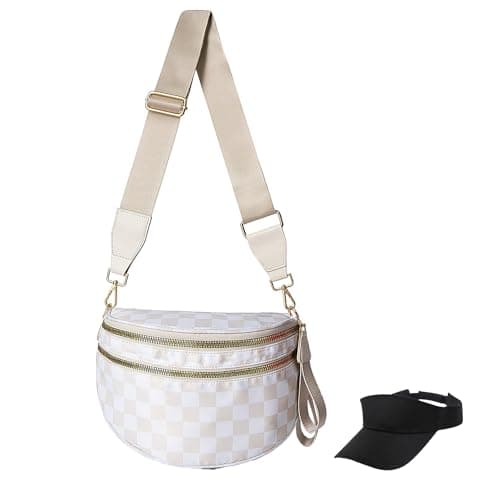 Nuvore Checkered Crossbody Bag, Stylish & Practical for Women — A04