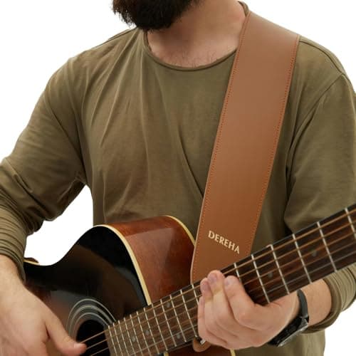 Handcrafted Leather Guitar Strap with Personalization - Acoustic & Electric Bass Guitar Strap