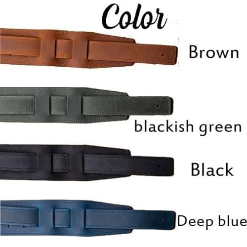 Engraved Text Custom Guitar Strap - Personalized Microfiber Leather Bass Strap Gifts for Men (Style 1)