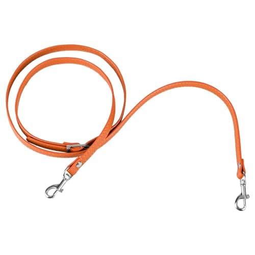 Audingull Handbag Purse Strap Replacement Adjustable Leather Crossbody — Orange With Silver Buckle
