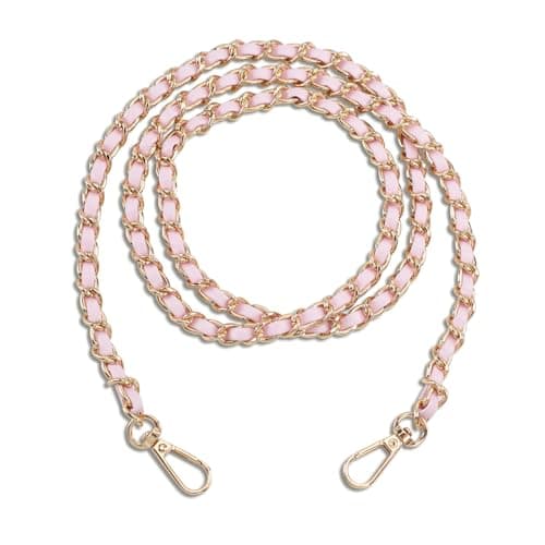 Black & Gold Metal Chain Strap for Purse, 47" Replacement (DIY Bag Accessory) — Pink and Gold