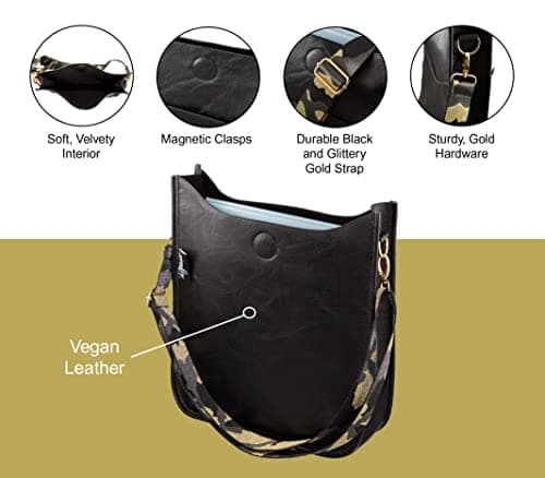 Vegan Leather Crossbody Bag with Adjustable Strap