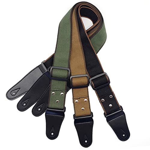 Black Pure Cotton Electric Guitar Strap Belt for Acoustic and Bass