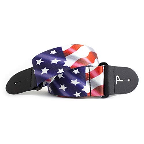 Perri's Leathers Ltd. Metallica Polyester Guitar Strap - Ride the Lightning (LPCP-257) — Usa Flag
