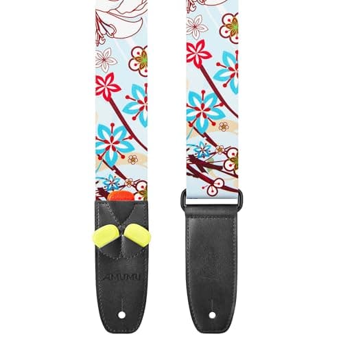Amumu Acoustic Electric & Bass Guitar Strap with Print - DO NOT CROSS POLICE LINE — 2#