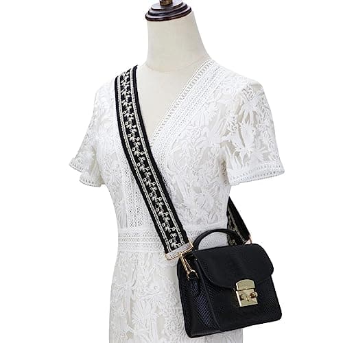 ALLZEDREAM 2" Wide Adjustable Embroidered Crossbody Bag