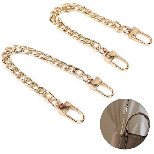 Black & Gold Metal Chain Strap for Purse, 47" Replacement (DIY Bag Accessory) — Gold
