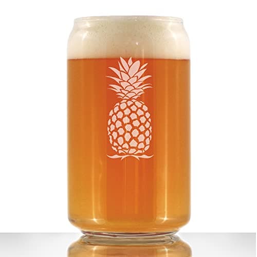 Tropical Pineapple Beer Glass - 16 oz Fun Decor and Gifts