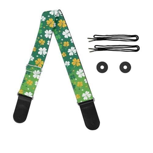 GLENLCWE Adjustable Strap for Acoustic, Electric & Bass Guitars — Happy St. Patrick's Day