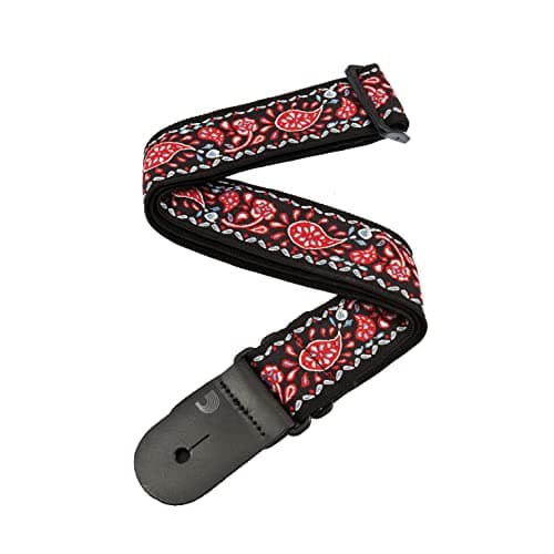 D'Addario Stars & Stripes Leather Guitar Strap — Tapestry