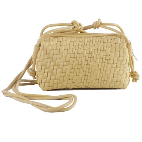 Dabdays Trendy Vegan Leather Crossbody Bag for Women — Yellow