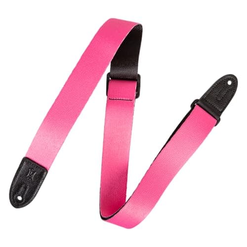 Levy's 1.5" Kids Guitar Strap with Tri-Glide Adjustment - Black — Pink