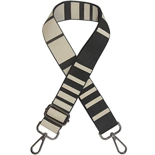 Duwi Wide Multicolor Guitar Style Handbag & Purse Strap — No,gun Black,blackwhite Checked