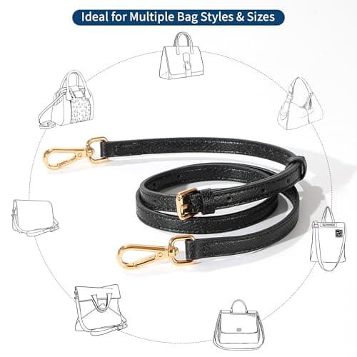 Hamdecro Leather Purse Strap Replacement, Crossbody & Shoulder Straps for Bags, Adjustable