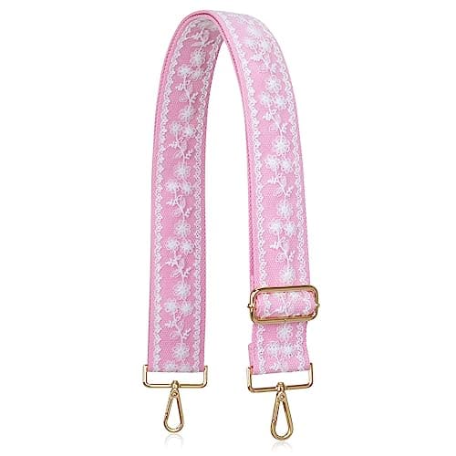 Allzedream Embroidered Lace Sequins Crossbody Handbag Strapreplacement — Lace Pink